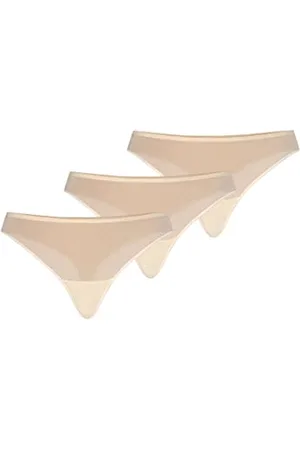 Teyli String Tanga Damen 3er Pack mit zarter verziert - Strings & Tangas für Damen aus Transparentem Mesh - Tange für Frauen M