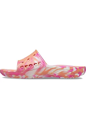 Crocs Unisex Erwachsene Baya 2 Marbled Amazon Slide Badeschlappen, Papaya/Multi, 42/43 EU