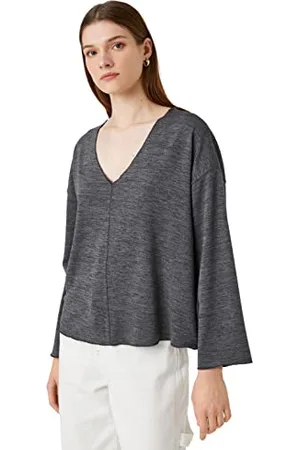 Koton Damen Bat Sleeve Neck Sweatshirt Pullover Sweater, , L EU
