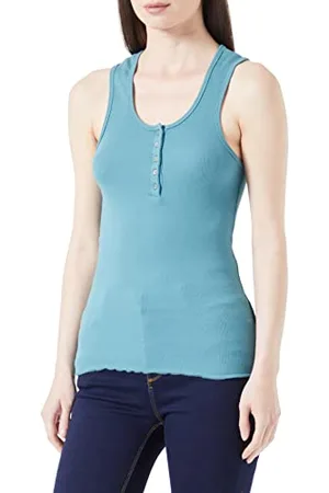 Replay Damen Tank Top aus Bio-Baumwolle, (Blau), XS