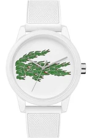 Lacoste Analog Quarzuhr für Herren Kollektion .12.12 mit Weisses Silikonarmband - 2011039