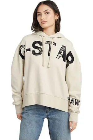 G-Star Damen Embro Print Oversized Hoodie Sweatshirt, , L EU