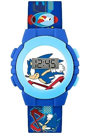 Sonic The Hedgehog Jungen Digital Quarz Uhr mit Kunststoff Armband SNC4316