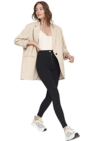 Trendyol Damen Herren Hoher Bund Skinny Jeans, , 36 EU