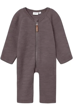 NAME IT Baby-Mädchen Nbfwmino Wool Bru Ls Suit Noos Strampler, , 68