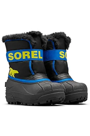 sorel KIDS SNOW COMMANDER Schneestiefel für Unisex Baby, Schwarz (Black x Super Blue) - Children, 26 EU