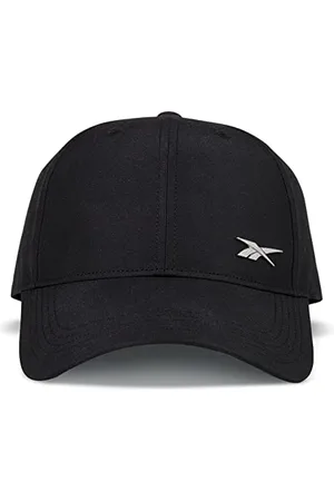 Reebok Damen Active Metal Badge Cap with Adjustable Strap (One Size Fits Most) Baseballkappe, Abzeichen-Schwarz
