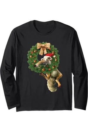 20th Century Fox Ice Age Scrat Prehistoric Christmas Holiday Acorn Wreath Langarmshirt