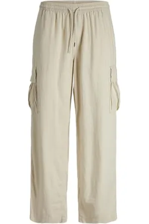 JACK & JONES Herren Jpstbill Jjnate Linen Blend Cargo Jog Sn Cargohose, , S