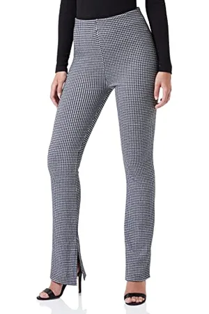 HUGO BOSS Damen Narle Ausgestellte Slim-Fit Leggings aus Jersey mit Hahnentritt-Muster Gemustert S