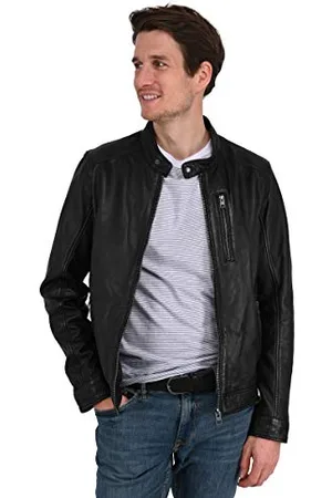 Oakwood Herren Agent Lederjacke, , 3XL