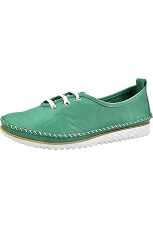 Andrea Conti Damen Leder Schnürschuh Halbschuh Keilabsatz Farbstreifen 0023626, Größe:41 EU, Farbe: