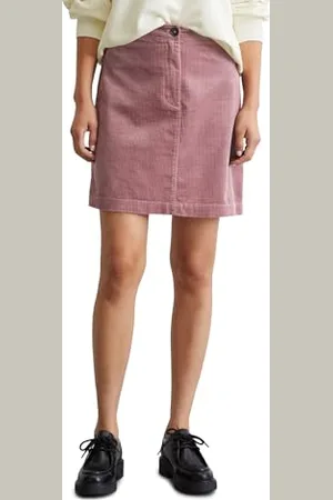 Marc O’ Polo Marc OߴPolo Damen Minirock aus Cord High Waist, Rosa (Dark Mauve), 36