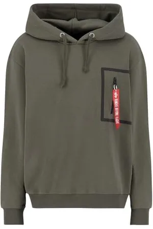 Alpha Industries Herren Taped Pocket Hoody Kapuzensweat Kapuzenpullover, , XXL