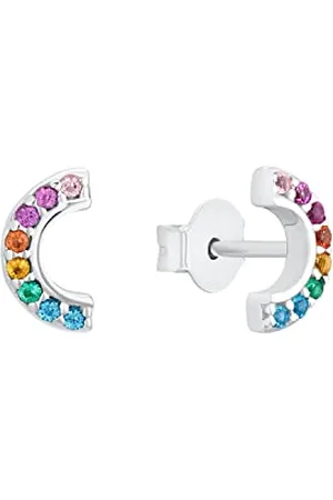 QS by s.Oliver Ohrstecker 925 Sterling Silber Mädchen Kinder Ohrschmuck, mit Schmuckstein, Kommt in Schmuck Geschenk Box