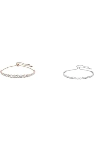 Swarovski Emily Armband, Weiss & Subtle Trilogy Armband, Weiss, Rhodiniert
