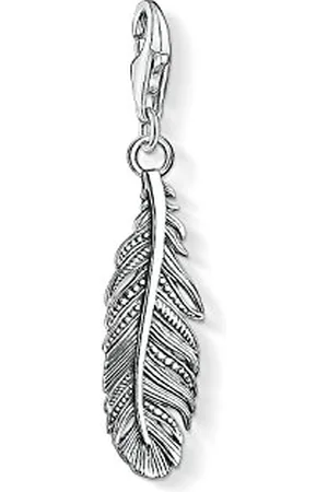 Thomas Sabo Unisex Charm-Anhänger Feder Geschwärzt 925 Sterling 1559-637-21