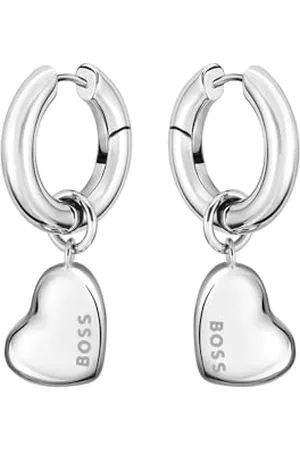 HUGO BOSS Jewelry Ohrringe für Damen Kollektion HONEY LOVE aus Edelstahl mit einem Herz-Anhänger - 1580640
