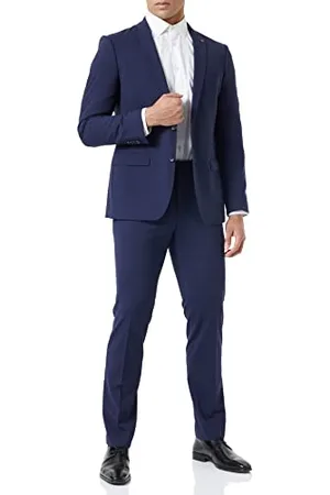 Roy Robson Herren Anzug Slim Fit 2-teilig aus Schurwolle Mix Business Stretch Abendanzug-Set, , 106