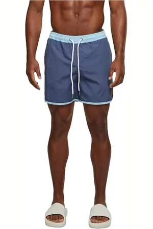 Urban classics Herren Badehose Retro Swimshorts, Retro Badehose für Männer, mit Kordelzug, , L