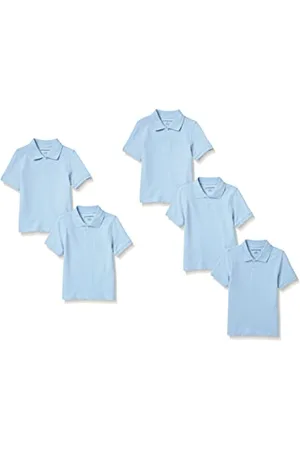 Amazon Jungen Kurzärmlige Piqué-Poloshirts, 5er-Pack, , 10 Jahre