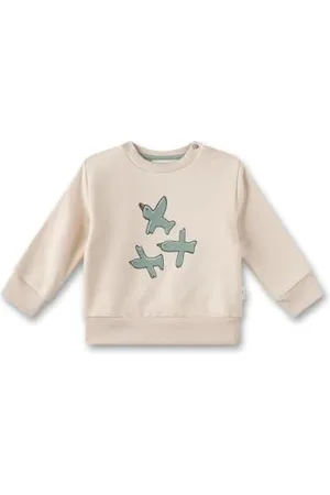 Sanetta Baby - Jungen 11736 Jungen-Sweatshirt | Hochwertiges Und Gemütliches Sweatshirt Aus Bio-Baumwolle Mit Vogel-Motiv Bekleidung, , 92 EU