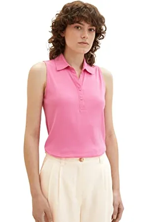 TOM TAILOR Damen 1037379 Polo Top, 31647-Nouveau Pink, S