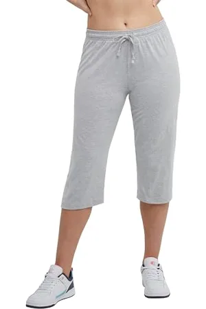 Champion Caprihose für Damen, leichte Lounge-Hose, Jersey-Strick-Caprihose für Damen, Größe 46, , M