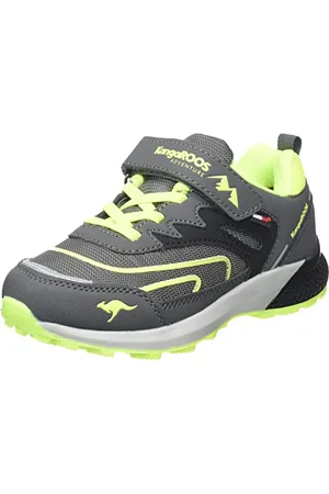 KangaROOS K-HK Teak Low EV RTX Wanderschuh, Steel Grey/Lime, 33 EU