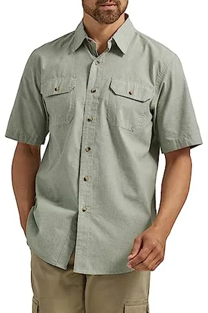 Wrangler Herren Kurzärmeliges, klassisches gewebtes Hemd, , Groß