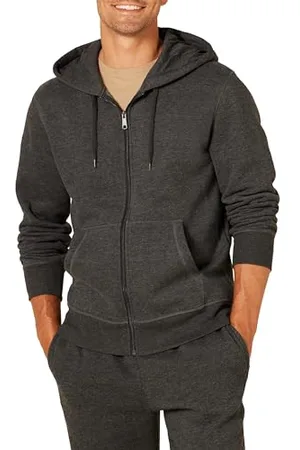 Amazon Herren Fleece-Kapuzenpulli mit durchgehendem Reißverschluss (erhältlich in den Größen Big & Tall), , S