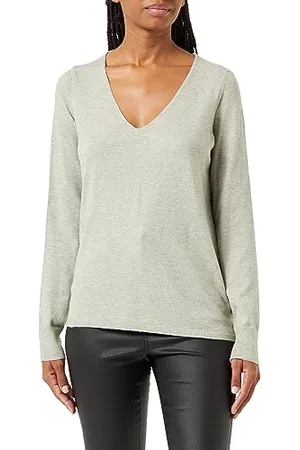 VERO MODA VMHAPPINESS LS V-Neck Pullover GA Boo