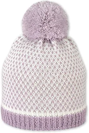 Sterntaler Baby - Mädchen Mütze Baby Bommelstrickmütze Muster, , 49