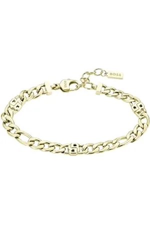 HUGO BOSS HBJ Jewelry Gliederarmband für Damen Kollektion DOUBLE B INFINITE aus Gelbgold mit Doppel-B Charms - 1580635