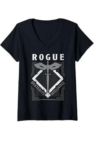 Dungeons & Dragons Rogue Dexterity & Intelligence T-Shirt mit V-Ausschnitt