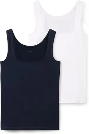 TOM TAILOR Damen 1044789 Basic Top im Doppelpack, 10668-Sky Captain Blue, M