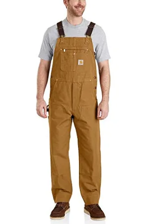 Carhartt Herren, Lockere Segelleinen-Latzhose, ® Braun, W42/L30