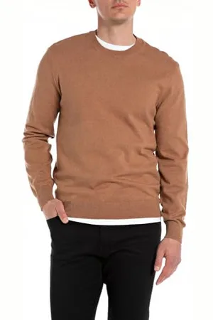 Replay Herren Pullover Slim Fit, (Braun), M