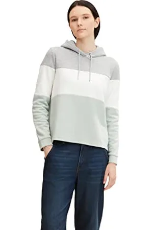 TOM TAILOR Damen Hoodie mit Streifen 1034348, , L
