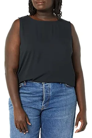 Amazon Damen Ärmelloses Tanktop für Lagen-Look mit Rundhalsausschnitt und normaler Passform, , XS