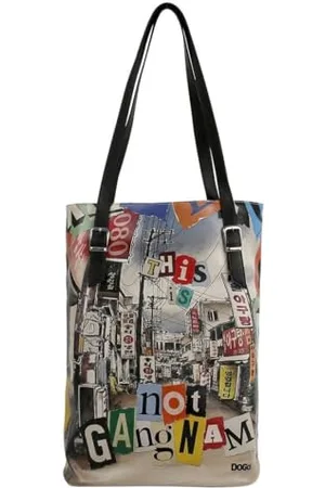 Dogo Vegane Damen Schultertaschen Umhängetaschen Tall Bag - Not Gangnam
