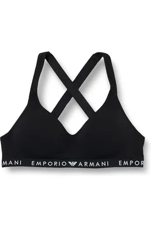 Emporio Armani Damen Iconic Logoband Padded Bralette Gepolsterter BH, , M