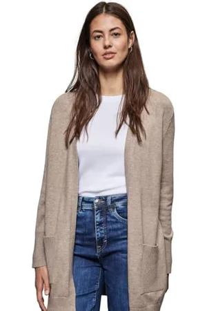 Street one Damen A253788 Offener Cardigan, warm Taupe Mel, 34