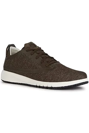 Geox Herren U Aerantis Niedrige Turnschuhe, Grün (Dk Military), 39 EU