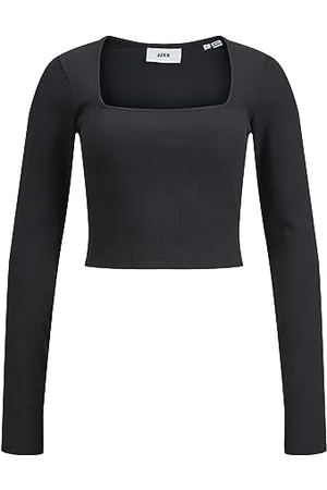 JJXX Damen Jxfura STR Ls Square Neck Rib JRS Sn Top, , XL EU