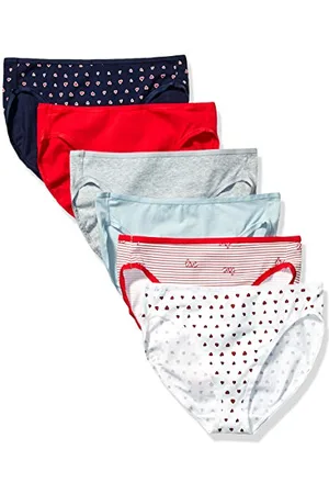 Amazon Damen Slip aus Baumwolle mit hohem Beinschnitt (in Übergröße erhältlich), 6er-Pack, , 44