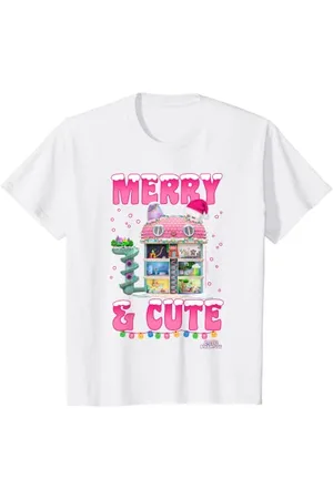 Gabbys Dollhouse Kinder DreamWorks Christmas Merry & Cute T-Shirt