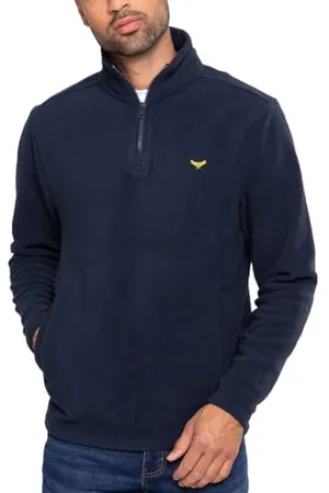 Threadbare Herren Blade Quarter Zip Fleece Sweatshirt Pullover, , L