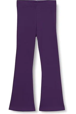 Green Cotton Mädchen Alfa Rib Flared Pants, , 140 EU