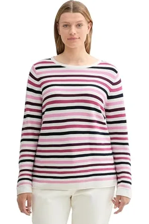 TOM TAILOR Damen Plussize Strickpullover aus Bio-Baumwolle, , 54